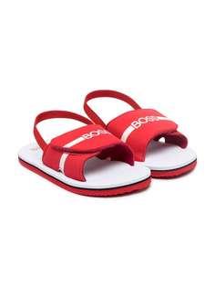 BOSS Kidswear сандалии на липучках с логотипом
