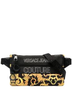 Versace Jeans Couture поясная сумка с принтом Barocco