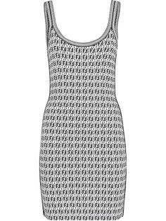 Fendi платье мини с логотипом FF