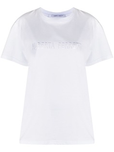 Alberta Ferretti футболка с вышитым логотипом