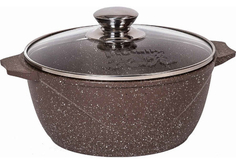 Кастрюля с крышкой МЕЧТА 48806 Гранит, 8 л Brown