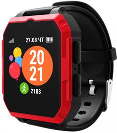 Детские умные часы GEOZON Ultra 4G (черно-красный)