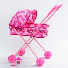 Коляска для куклы универсальная, прогулочная + аксессуары, феи винкс: блум, металл Winx