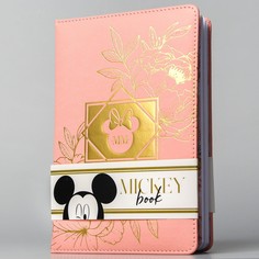 Ежедневник недатированный с тиснением, микки маус, 64 листа, кожзам, а5 Disney