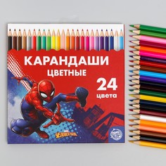 Карандаши цветные 24 цвета Marvel