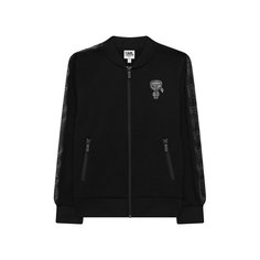 Хлопковый бомбер Karl Lagerfeld Kids
