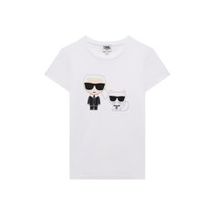 Хлопковая футболка Karl Lagerfeld Kids