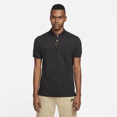 Мужская рубашка-поло с плотной посадкой и принтом The Nike Polo