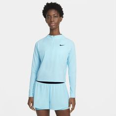 Женская теннисная футболка с длинным рукавом и молнией на половину длины NikeCourt Dri-FIT Victory