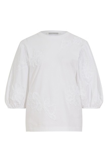 Белая блузка с вышивкой Clay Cecilie Bahnsen