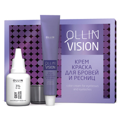 Крем-краска для бровей и ресниц Ollin Professional Vision Set black 20 мл