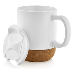 Кружка с крышкой Walmer Domino 400 мл белая