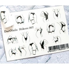 DartNails, 3D-стикер «Ножки. Девушки» №007