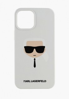 Чехол для iPhone Karl Lagerfeld 12 Pro Max (6.7), Liquid silicone Karls Head White