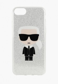 Чехол для iPhone Karl Lagerfeld 7 / 8 / SE 2020, TPU collection Karl Iconik Glitter Silver