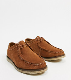 Светло-коричневые замшевые туфли для широкой стопы Silver Street-Коричневый цвет