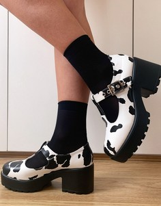 Туфли из экокожи в стиле Мэри Джейн с пятнистым принтом Koi Footwear Nettie-Многоцветный