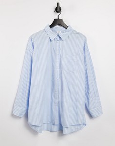 Рубашка в синюю полоску в винтажном стиле Cotton:On-Голубой