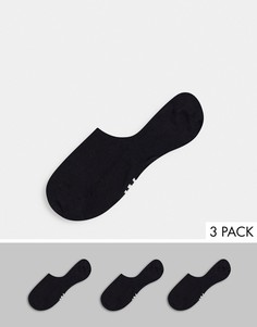 Набор из 3 пар черных носков-невидимок Nicce-Черный цвет