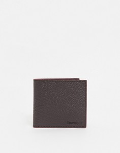 Темно-коричневый бумажник из зернистой кожи Barbour-Коричневый цвет