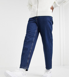 Темно-синие выбеленные джинсы прямого кроя в стиле 90-х Reclaimed Vintage Inspired-Голубой