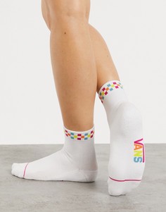 Белые носки Vans Peek a Check с узором в клетку-Многоцветный