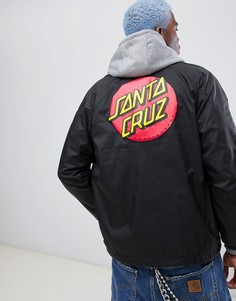 Черная классическая спортивная куртка с принтом Santa Cruz-Черный