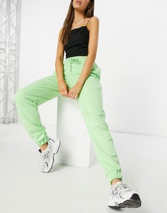 Ярко-зеленые oversized-джоггеры с логотипом от комплекта ASOS Weekend Collective-Зеленый цвет