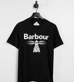 Черная футболка с крупным логотипом Barbour Beacon эксклюзивно для ASOS-Черный цвет