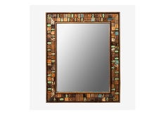 Деревянное зеркало упанивэши (indian story) мультиколор 90x110x6 см.