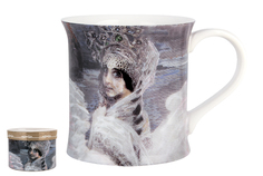 Кружка царевна-лебедь (коралл) серый 12x8x12 см.