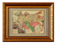 Картина новая карта всей империи великой россии (карта успеха) мультиколор 84x64 см.