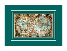 Картина большая карта мира (карта успеха) мультиколор 94x64 см.