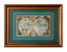 Картина большая карта мира (карта успеха) мультиколор 114x84 см.