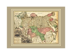 Картина новая карта всей империи великой россии (карта успеха) мультиколор 64x44 см.