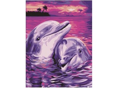 Картина по номерам Картина по номерам Остров Сокровищ Дельфины 662482