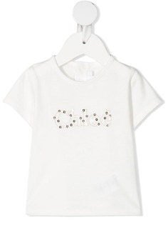 Chloé Kids футболка с вышитым логотипом