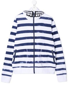 Stella McCartney Kids полосатое худи Pirate на молнии