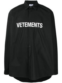 VETEMENTS рубашка с длинными рукавами и логотипом