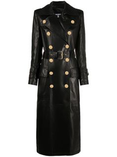 Balmain двубортное пальто с поясом