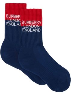 Burberry носки вязки интарсия с логотипом