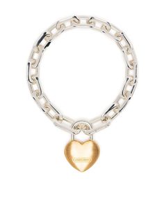 AMBUSH серебряный браслет-цепочка с позолоченной подвеской