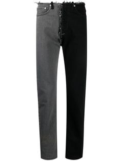 Maison Margiela прямые двухцветные джинсы