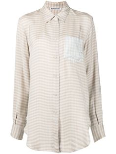 Acne Studios клетчатая рубашка с длинными рукавами