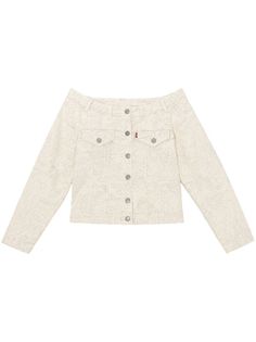 GANNI джинсовая куртка с принтом из коллаборации с Levis