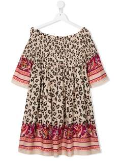 TWINSET Kids платье с леопардовым принтом