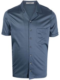 D4.0 рубашка с короткими рукавами и заостренным воротником La Fileria For D'aniello