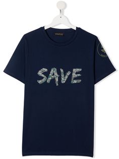 Save The Duck Kids футболка с камуфляжным принтом и логотипом