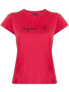 agnès b. футболка с логотипом