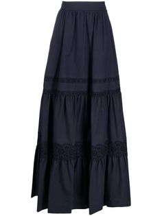P.A.R.O.S.H. юбка А-силуэта с вышивкой